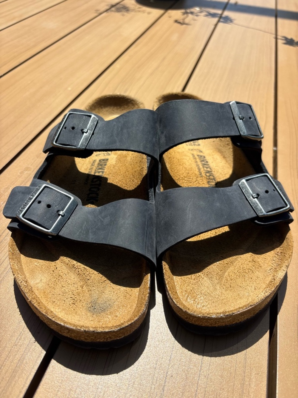 Birkenstock Black Two-Strap Sandals